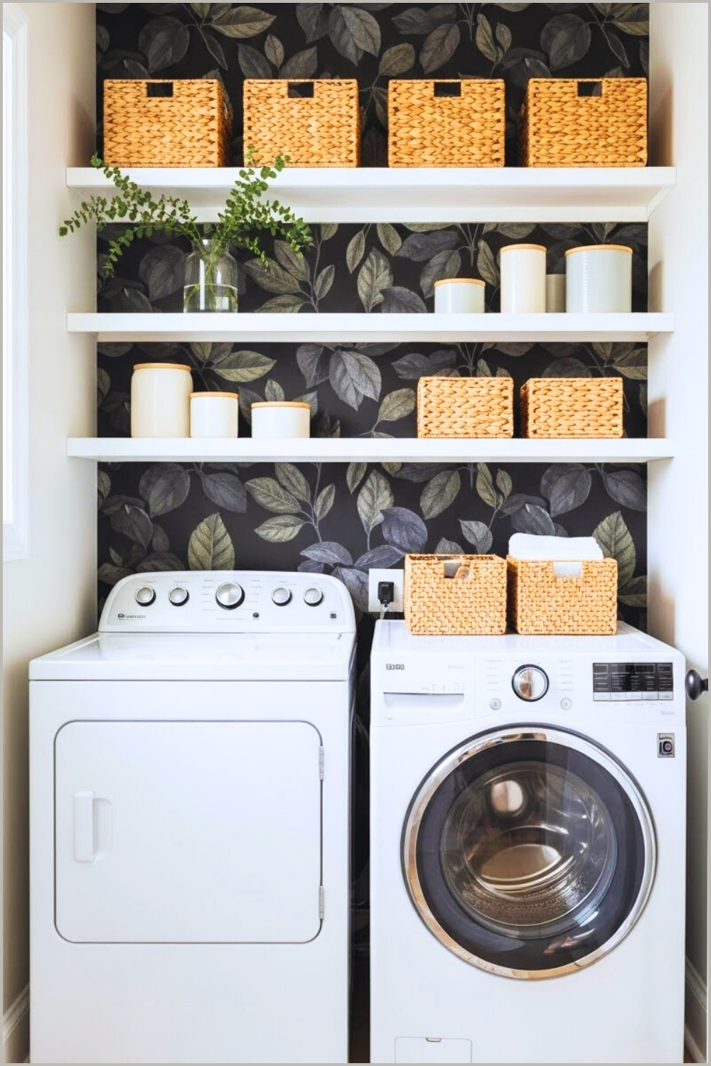 Small Laundry Closet Makeover Front Loading Washe