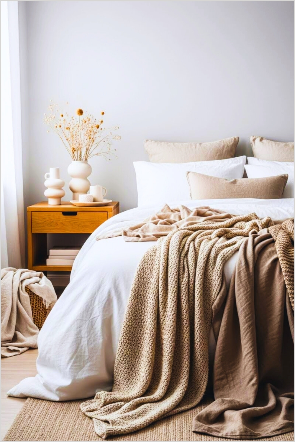Soft Neutral Bedroom With Layered Textures Cozy White