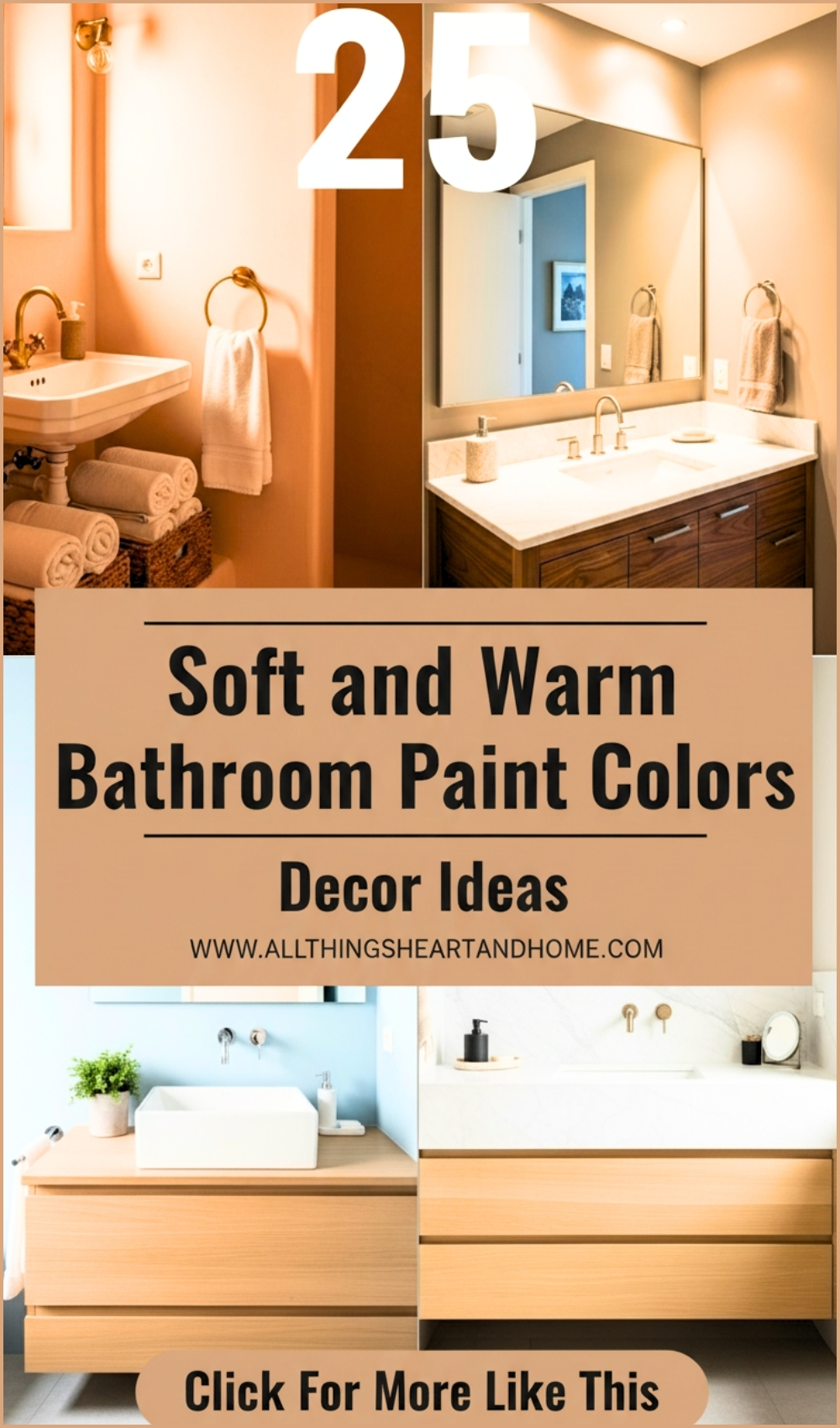 Soft and Warm Bathroom Paint Colors Decor Ideas