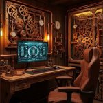 Steampunk Gaming Room Victorian Industrial Interior Filled