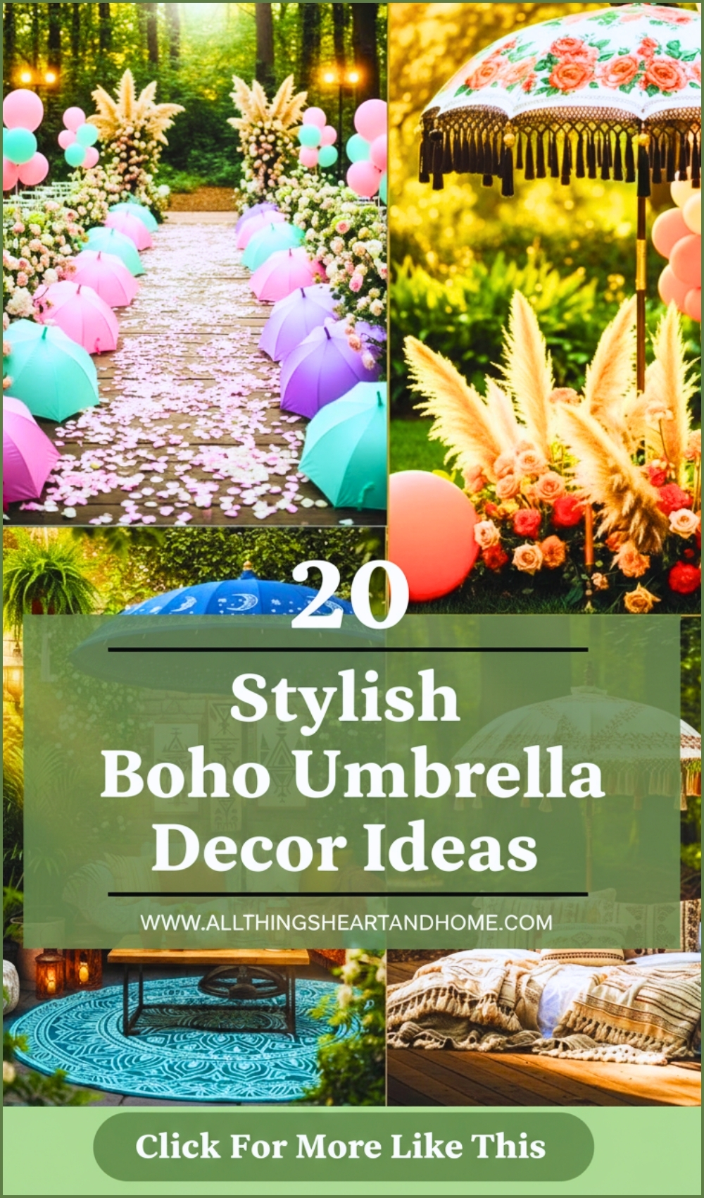 Stylish Boho Umbrella Decor Ideas 3