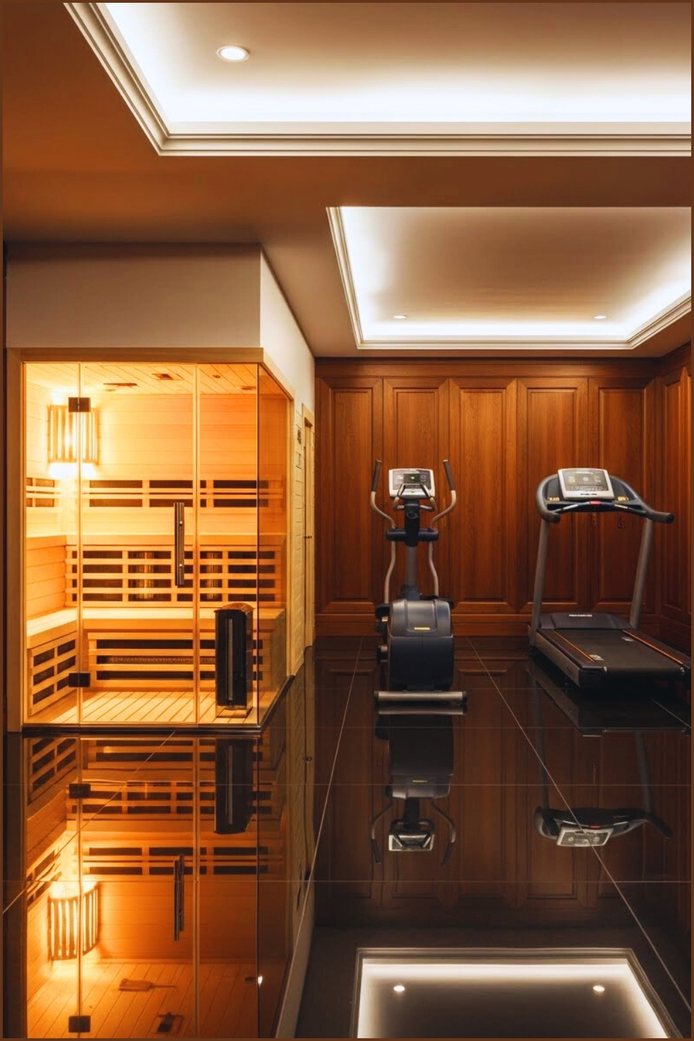 Ultra Luxury Private Home Gym With Infrared Sauna