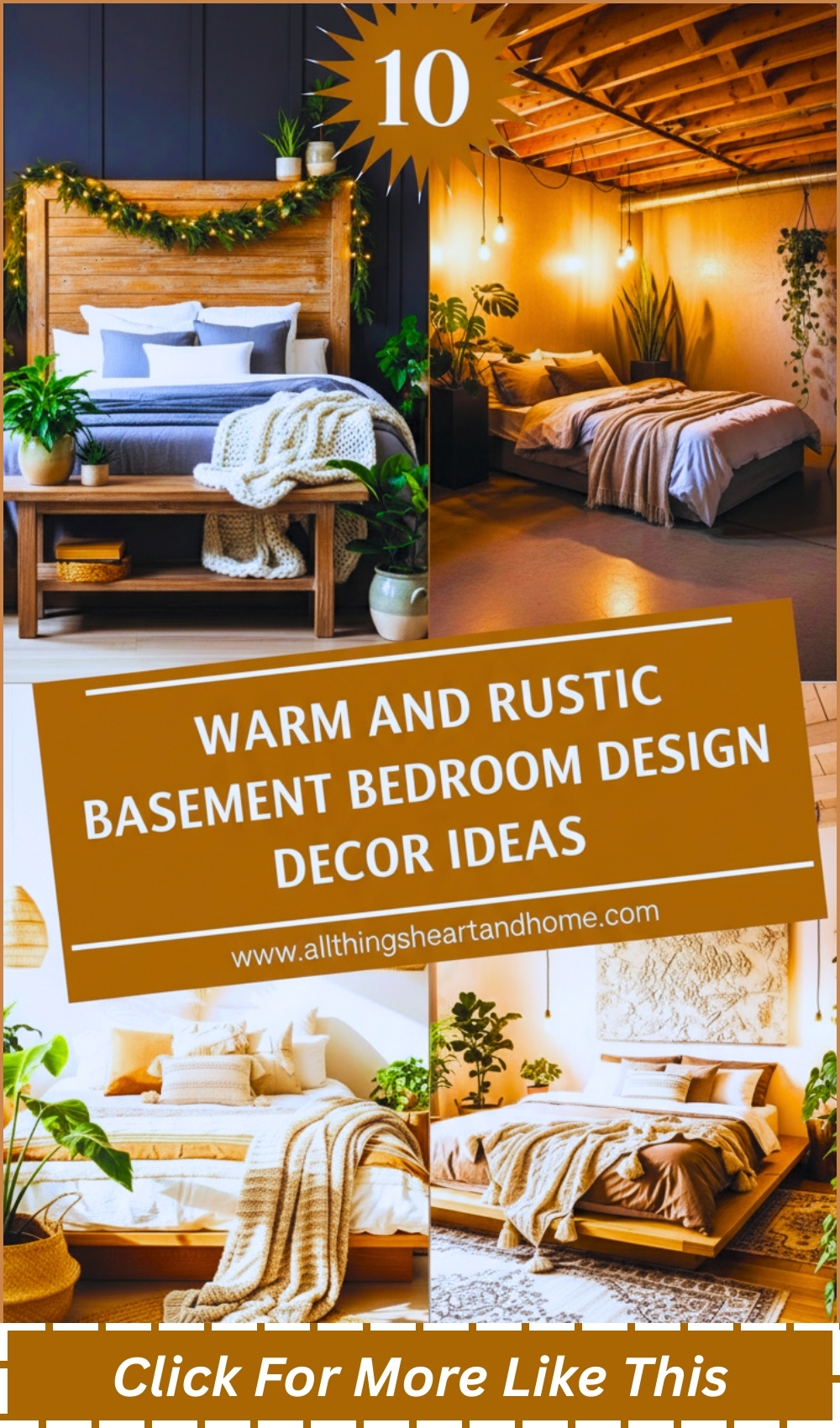 Warm And Rustic Basement Bedroom Design Decor Ideas