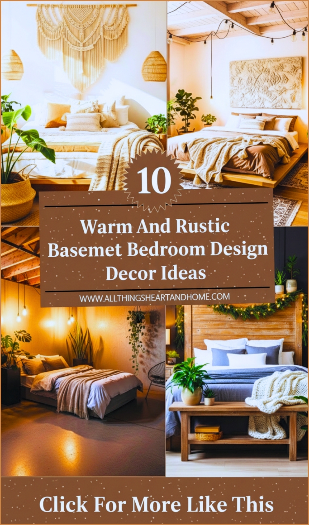 Warm And Rustic Basement Bedroom Design Decor Ideas