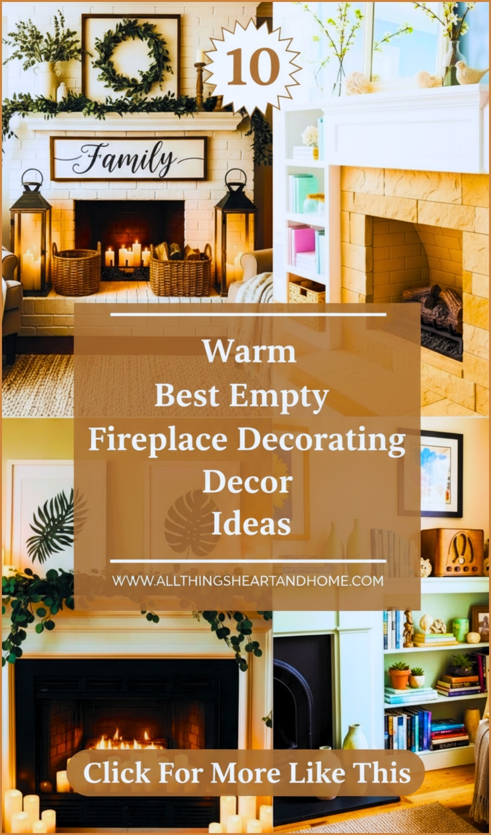 Warm Best Empty Fireplace Decorating Decor Ideas