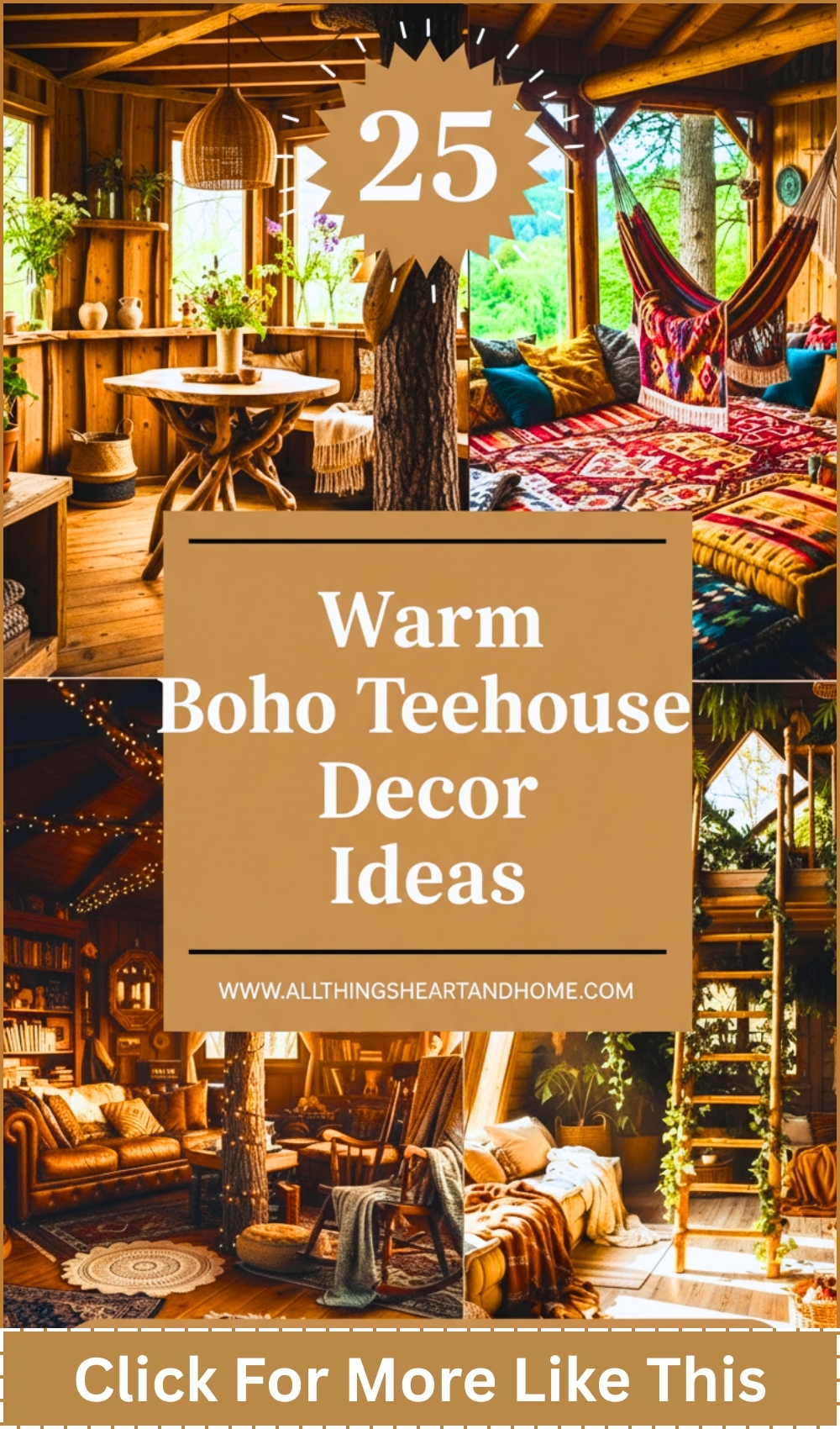 Warm Boho Treehouse Decor Ideas