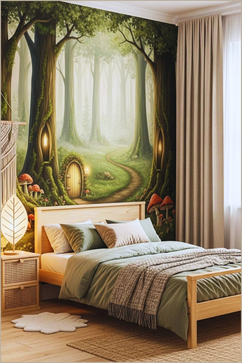 Whimsical Woodland Bedroom With A Hand Painted Enchanted