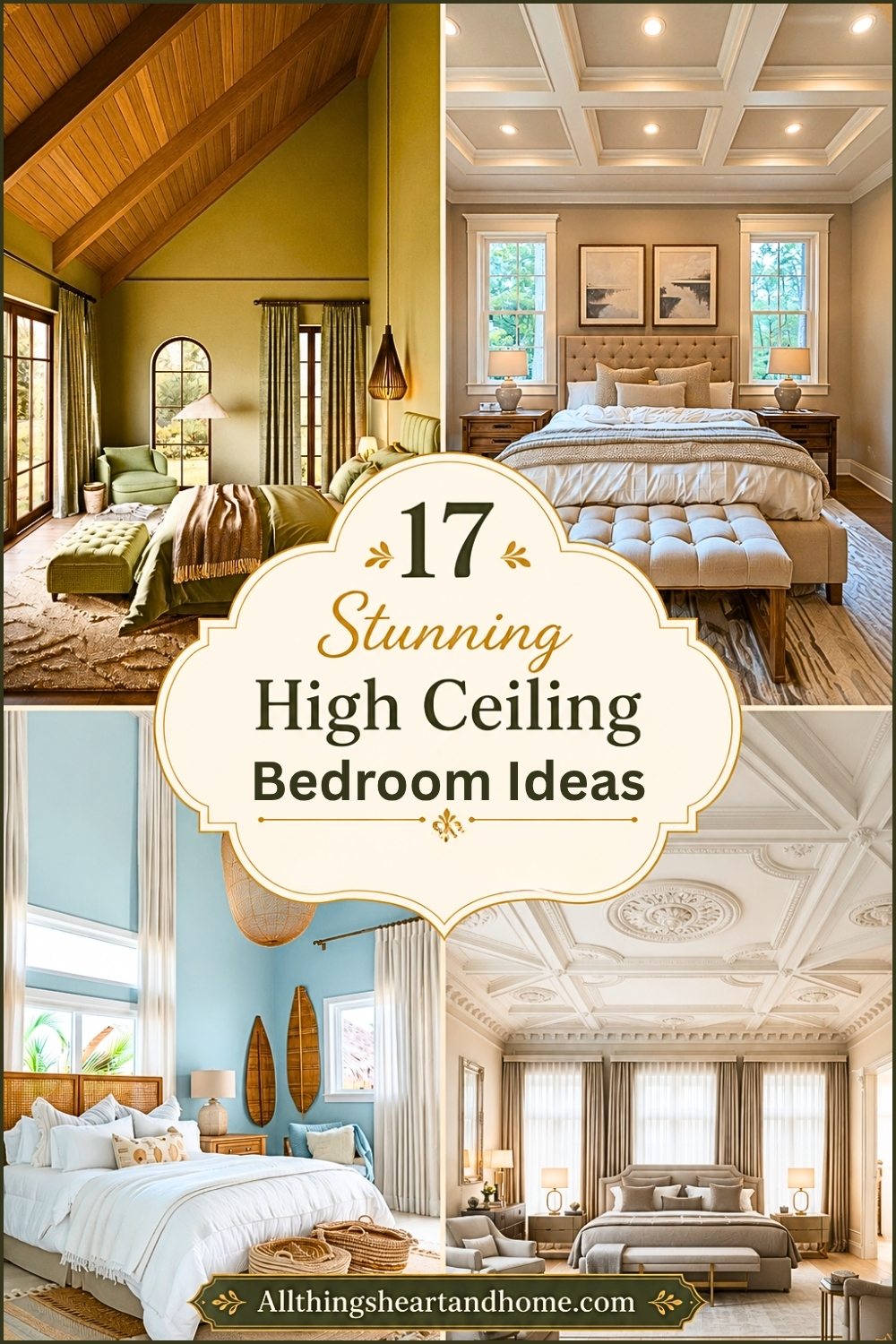 17 Stunning High Ceiling Bedroom Ideas