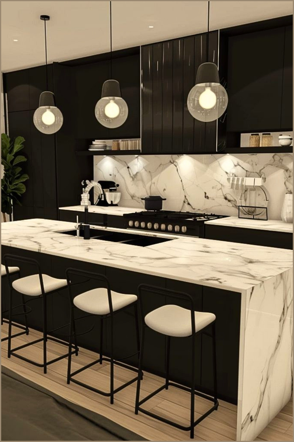 Modern Marble Kitchen