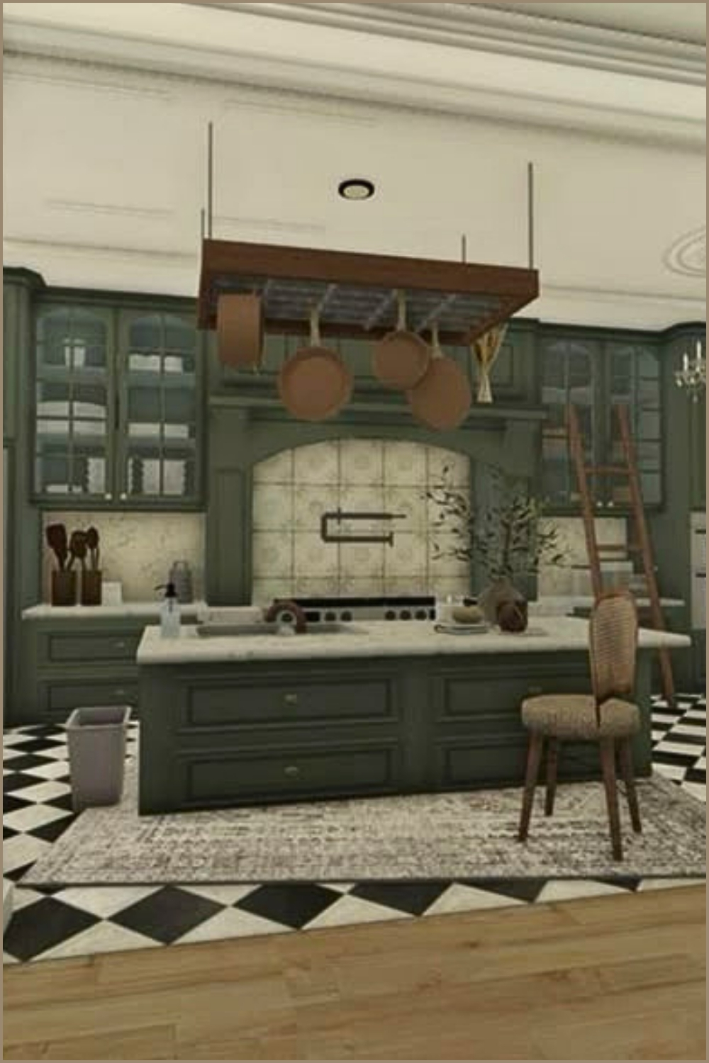 Vintage Checkerboard Kitchen
