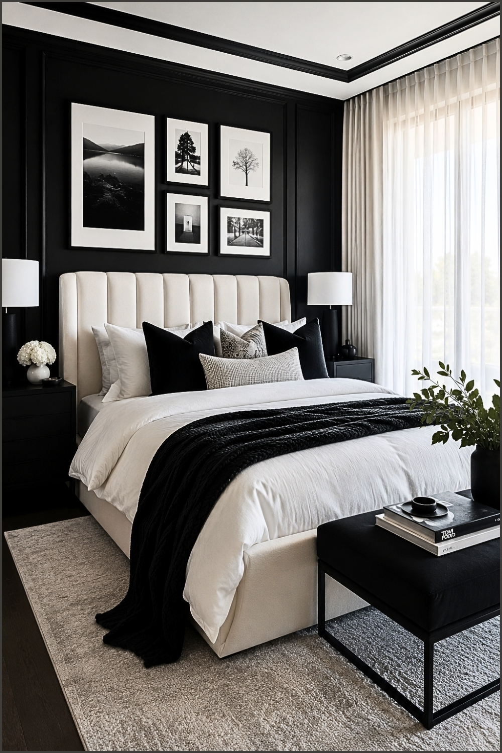 Black & White Modern Contrast Bedroom