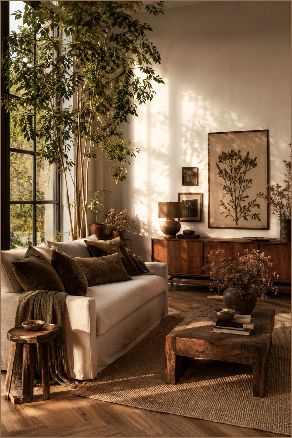 Bring Nature Indoors With Lush Greenery for Vintage Cozy Design