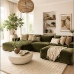 Cozy Organic Modern Green Sofa Lounge