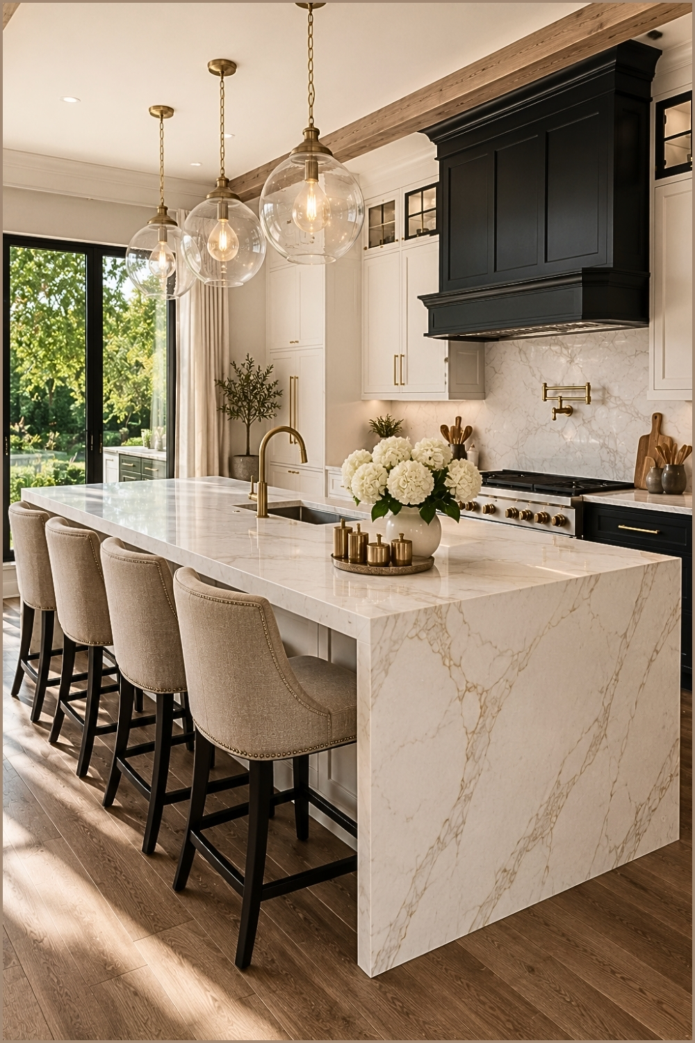 Designer Kitchen Island Seating Area