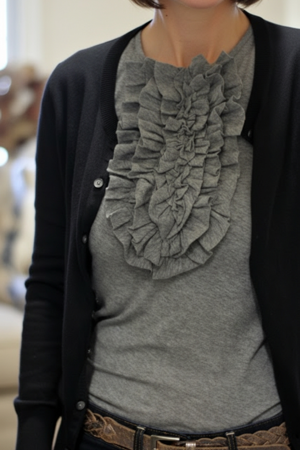 Add Ruffles to a Basic T Shirt for a Custom Boutique Look