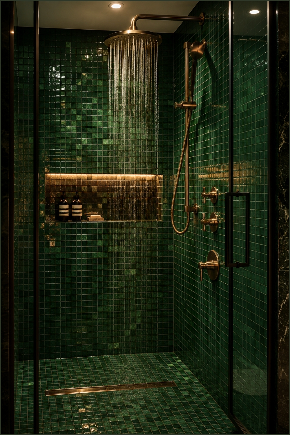 Jewel Tone Green Luxury Shower