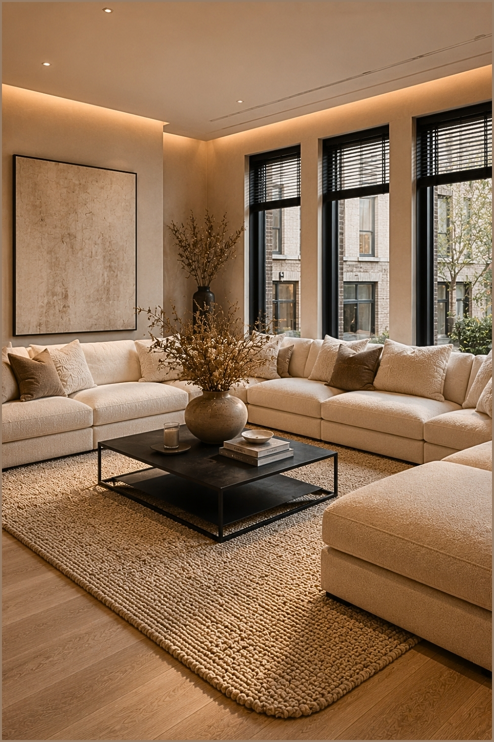 Minimalist U-Shaped Sectional Lounge