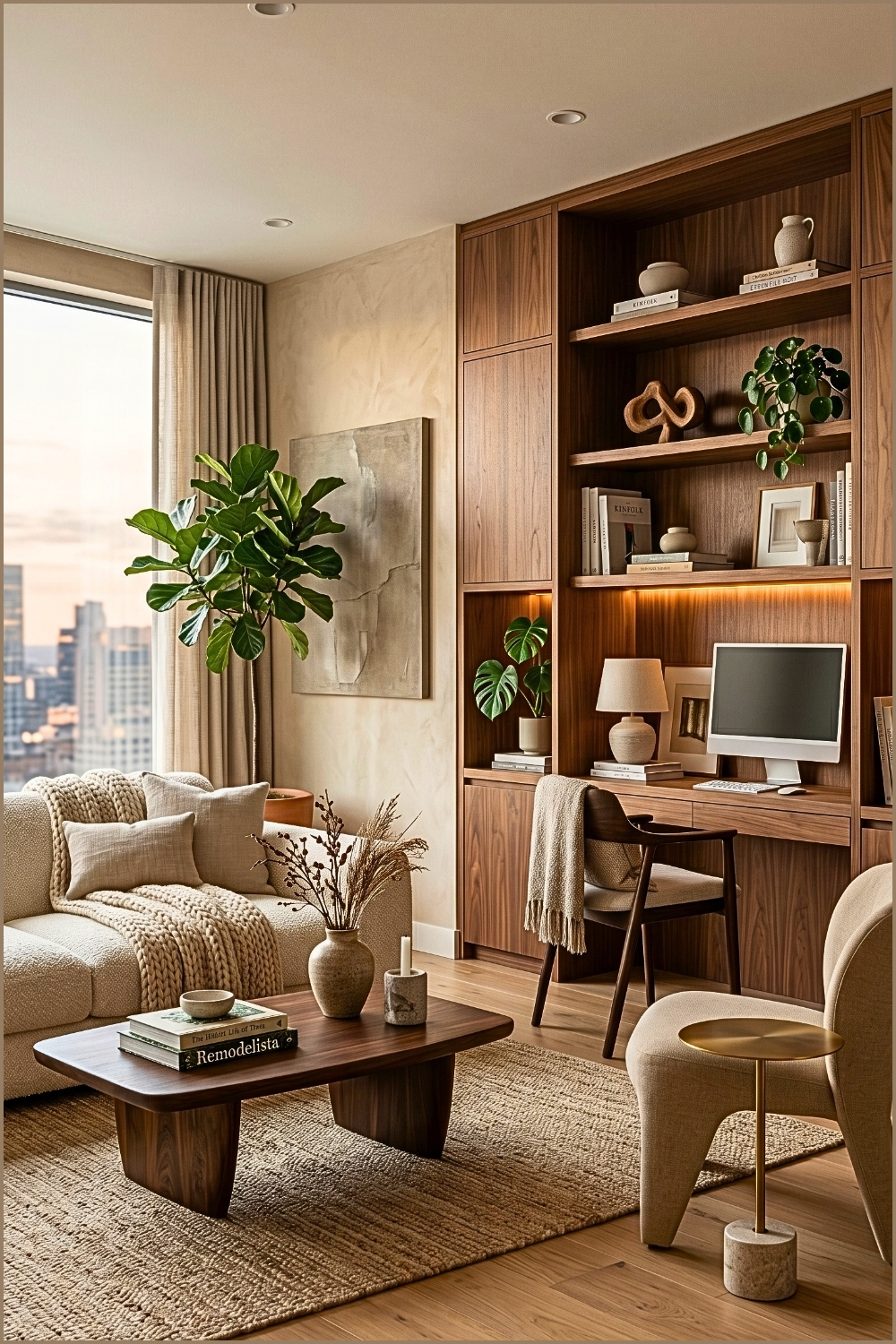 Organic Modern Home Office Lounge