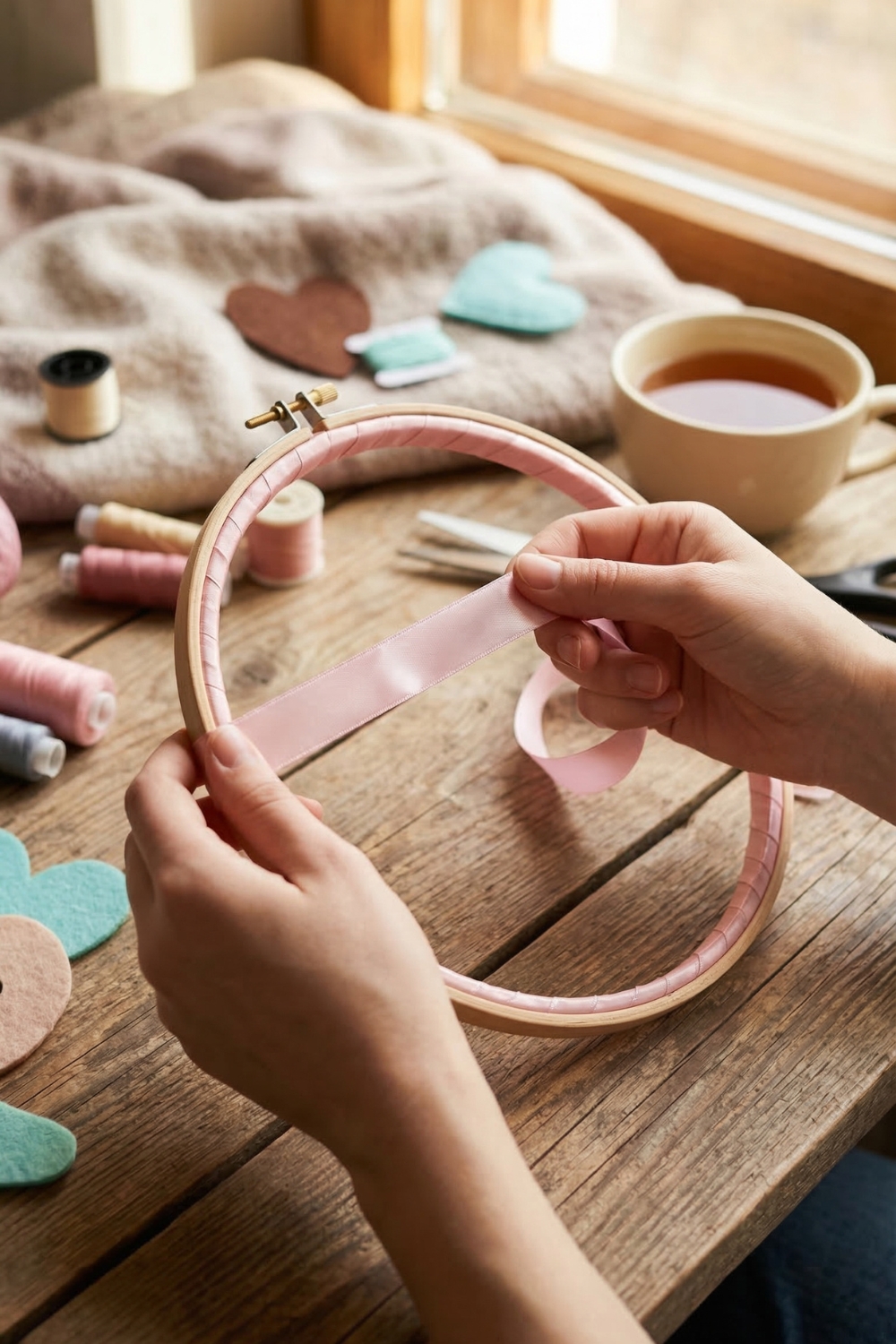 Step 3: Wrap the Embroidery Hoop