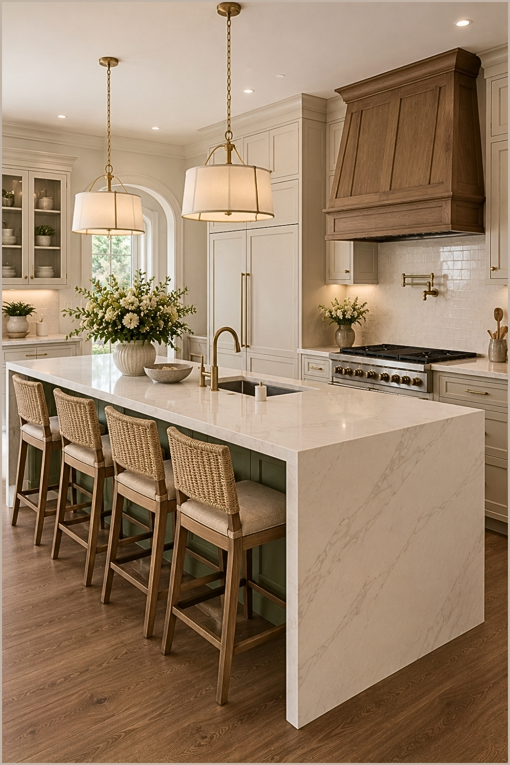Transitional Luxury Kitchen Island