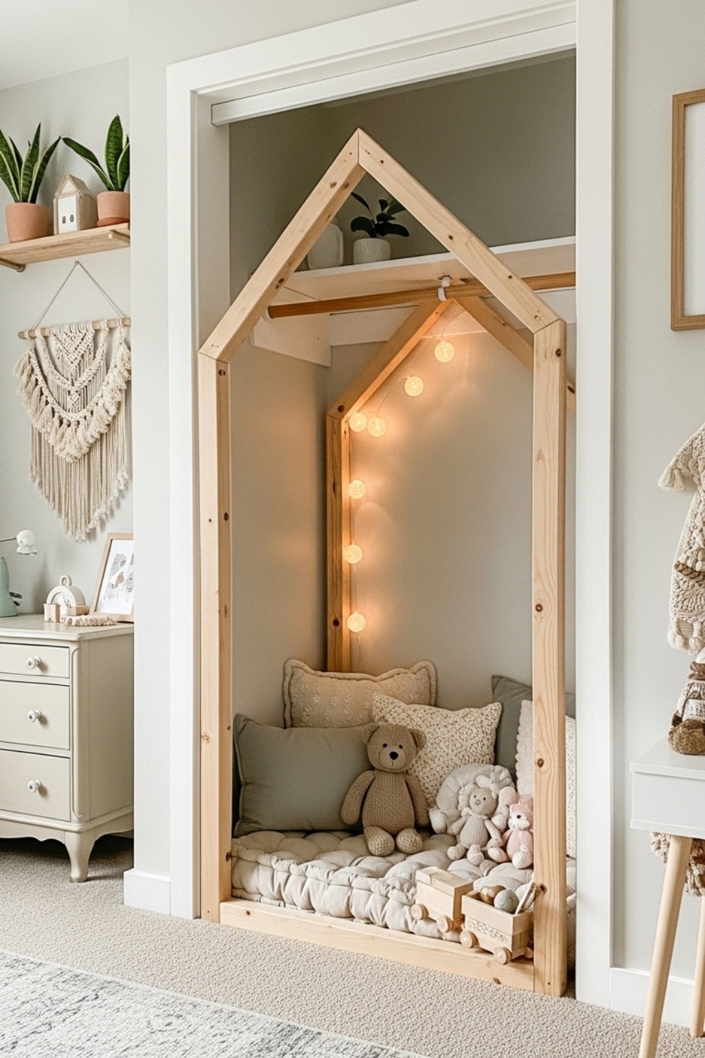 Turning a Closet Into an Indoor Playhouse for Kids