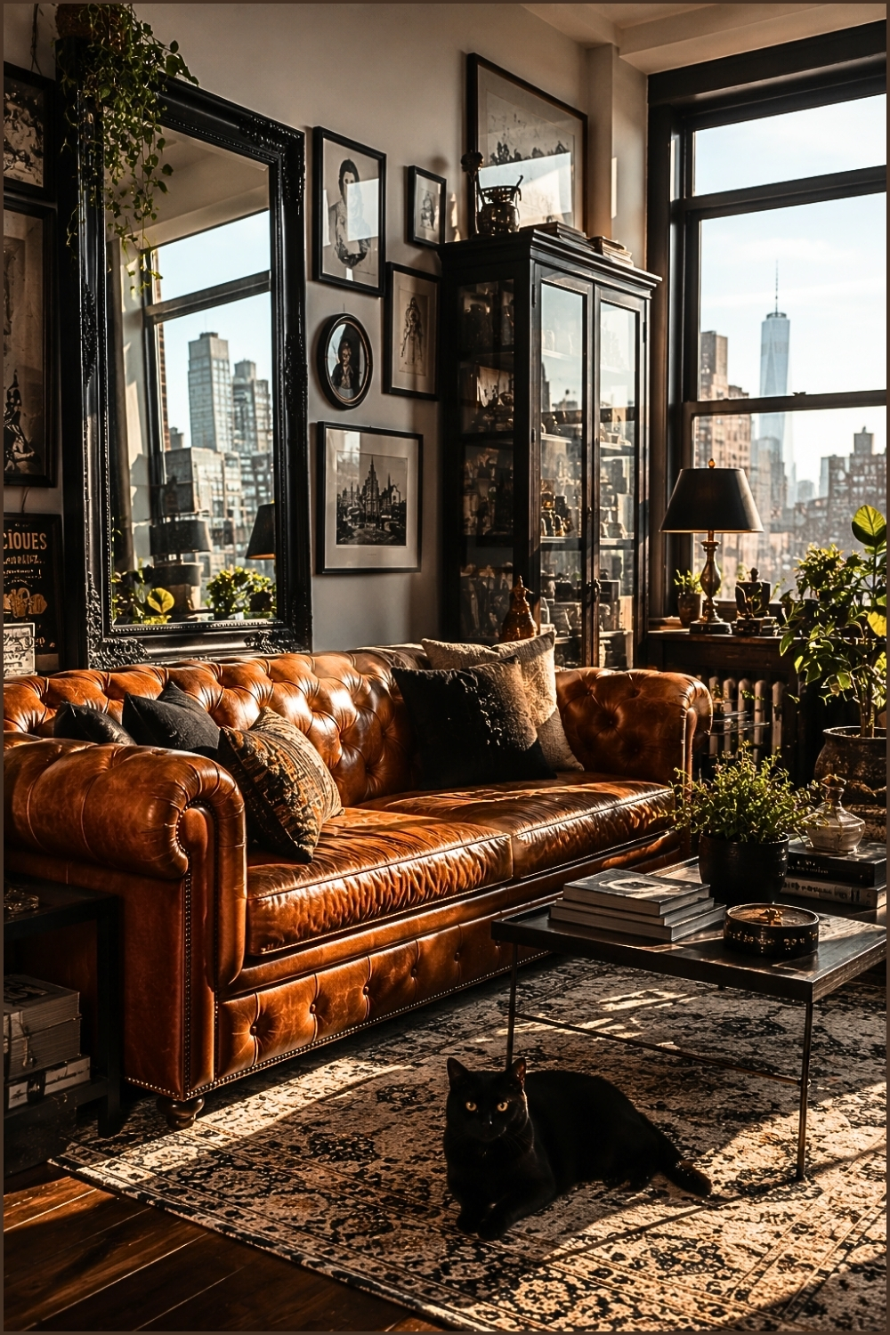 Urban Apartment Leather Living Room