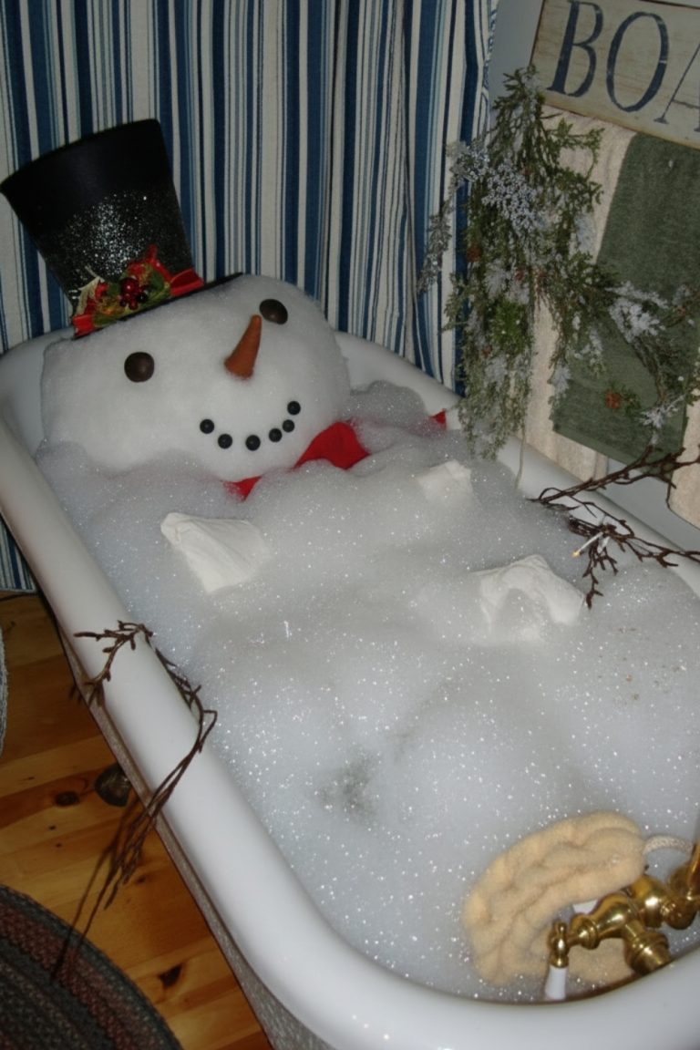 snow man from a Christmas Idea House
