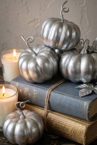 DIY Faux Mercury Glass Pumpkins
