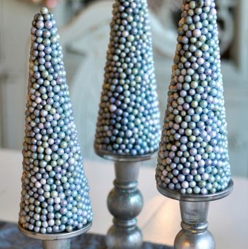 Mini Christmas Trees Using Foam Balls