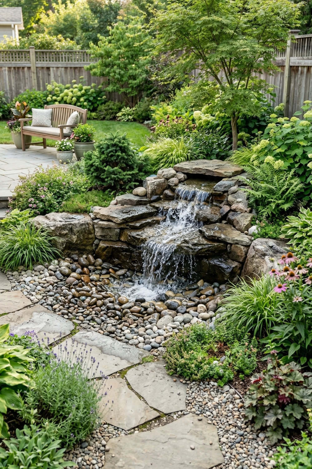 outdoor waterfall