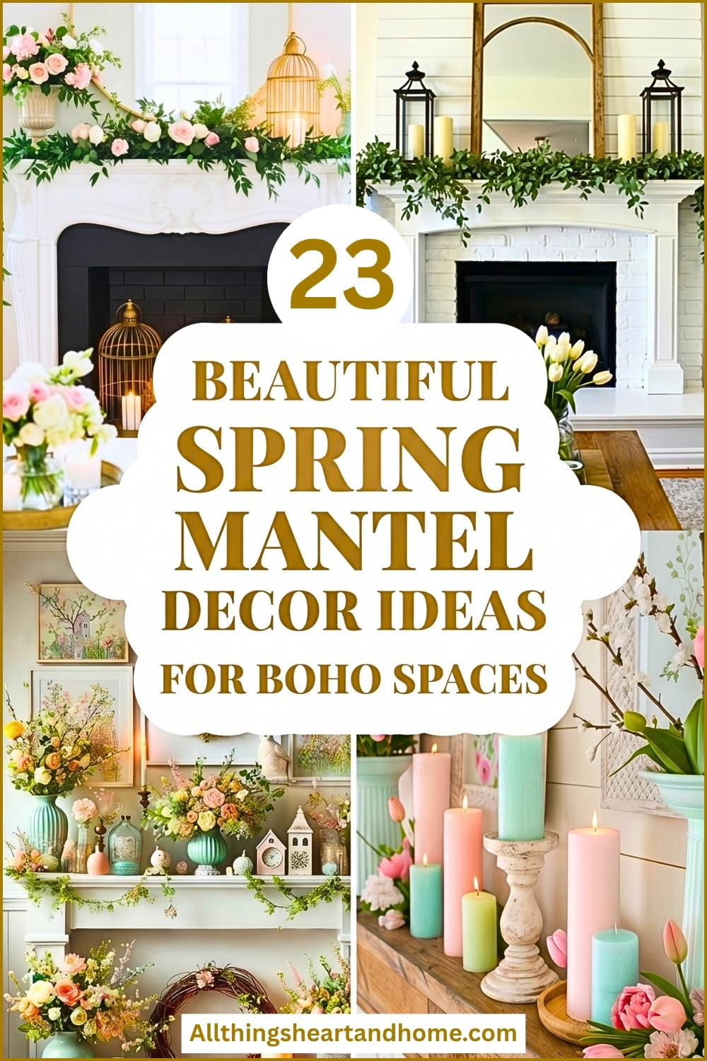 23 Beautiful Spring Mantle Decor Ideas for Boho Spaces