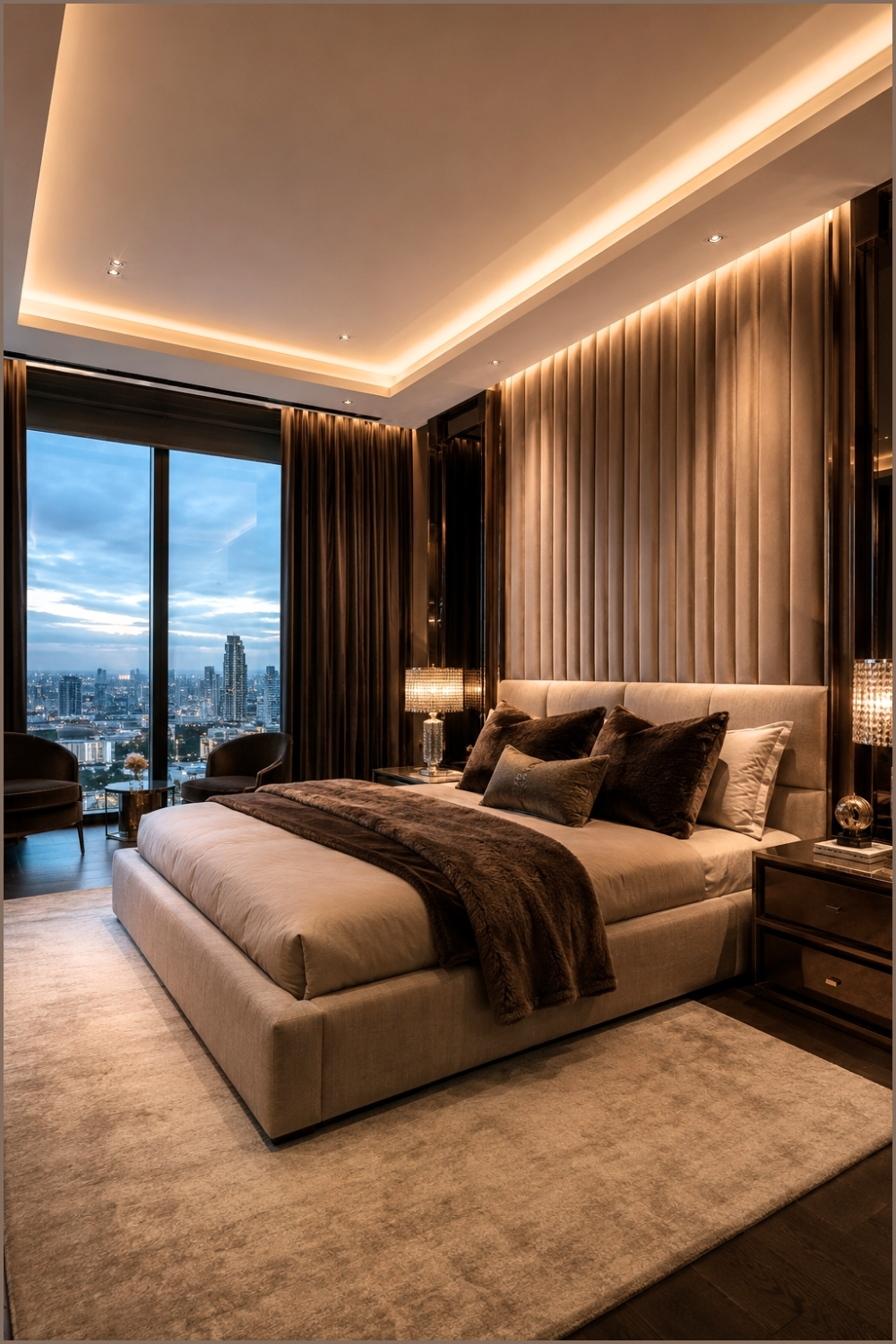 Modern Luxury LED Panel Bedroom