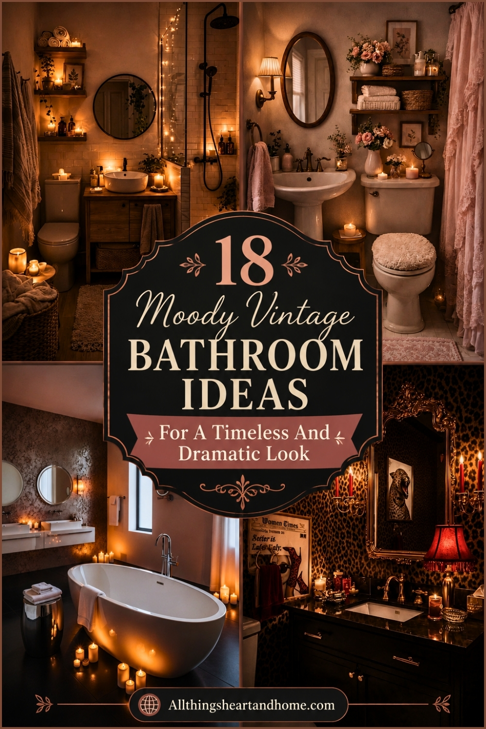 18 Moody Vintage Bathroom Ideas For A Timeless And Dramatic Look