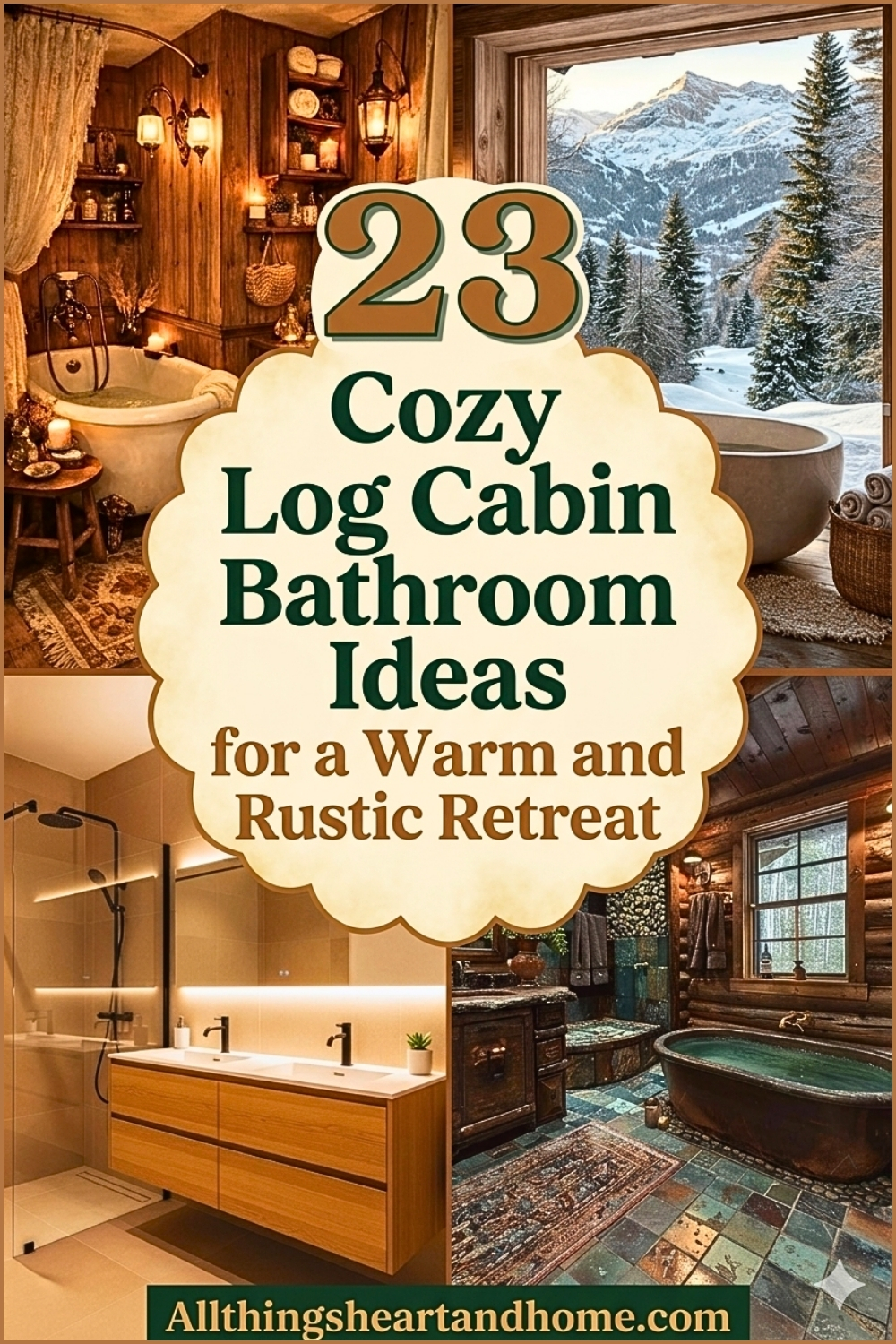 23 Cozy Log Cabin Bathroom Ideas for a Warm and Rustic Retreat