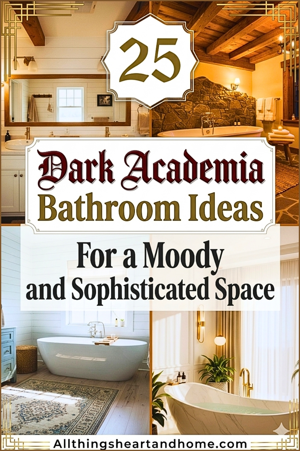 25 Dark Academia Bathroom Ideas for a Moody and Sophisticated Space
