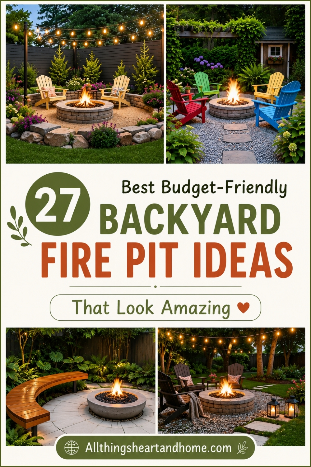 27 Best Budget-Friendly Backyard Fire Pit Ideas That Look Amazing