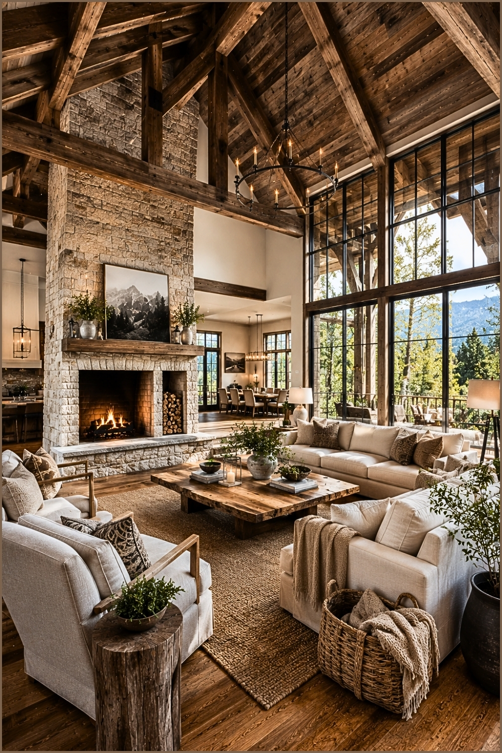 Modern Rustic Lodge-Inspired Living Room