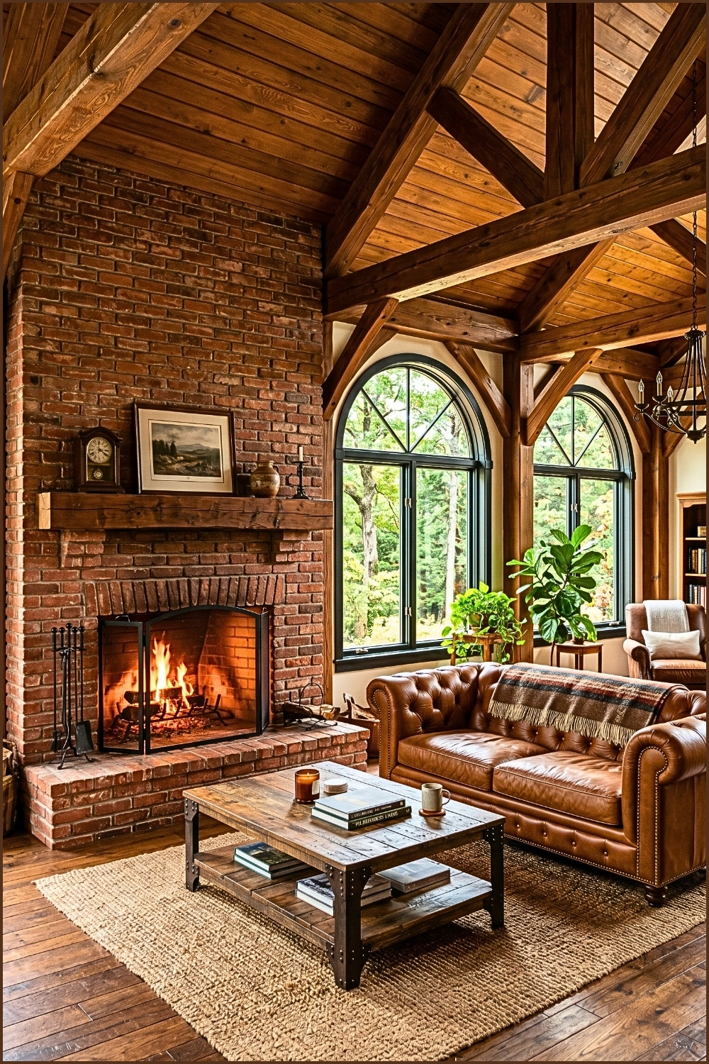 The Tall Timber Brick Hearth