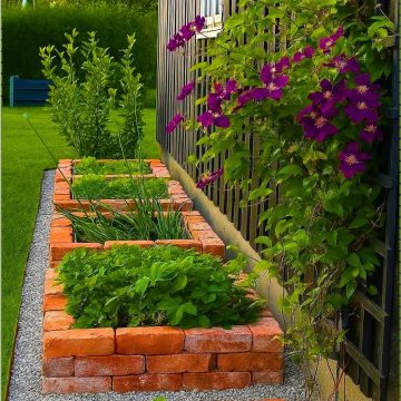 Brick Raised Garden Beds