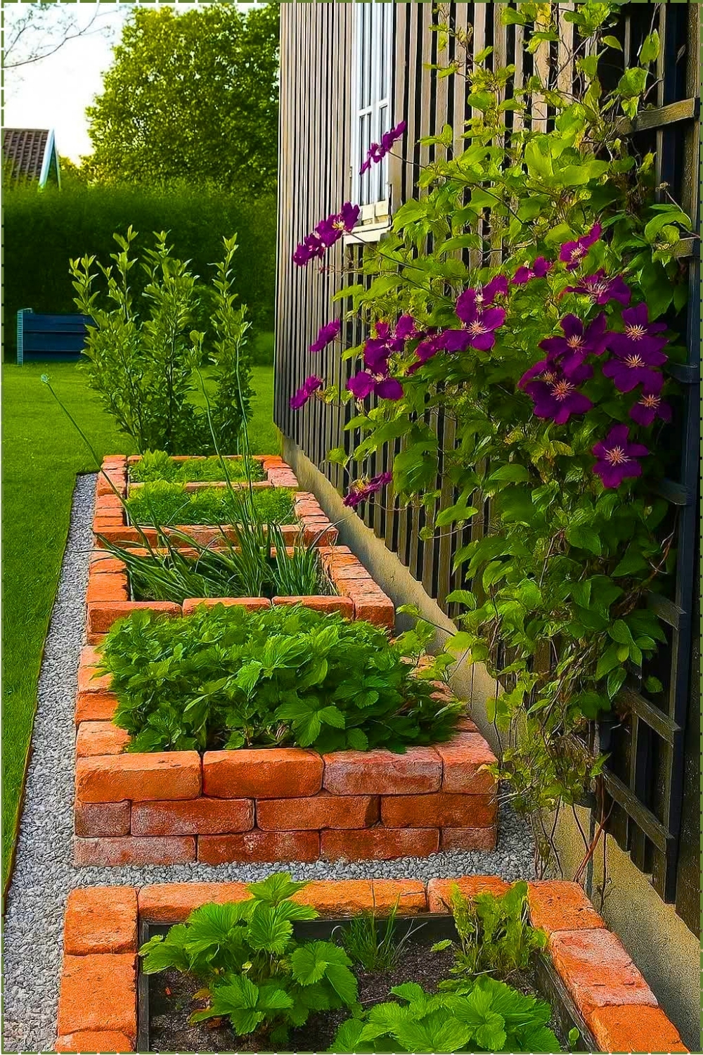 Brick Raised Garden Beds