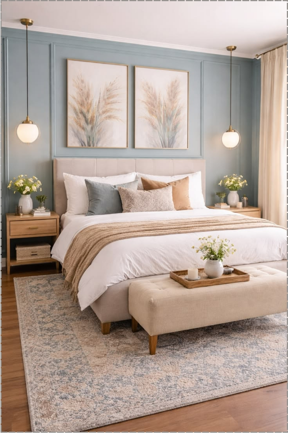 Blue Elegant Bedroom
