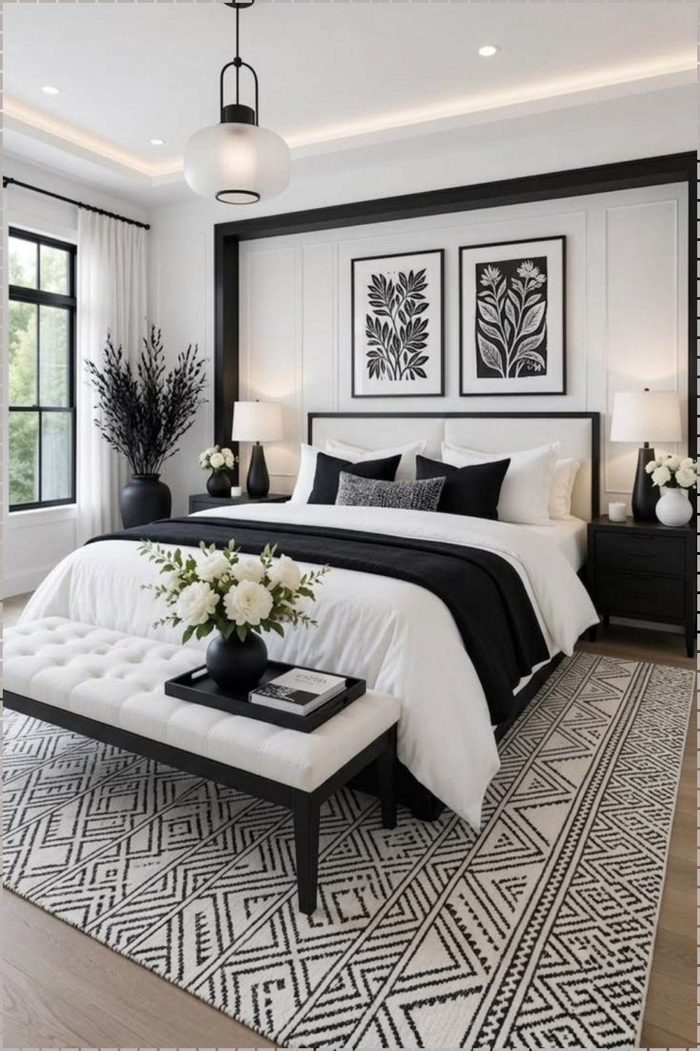 Black White Modern Bedroom