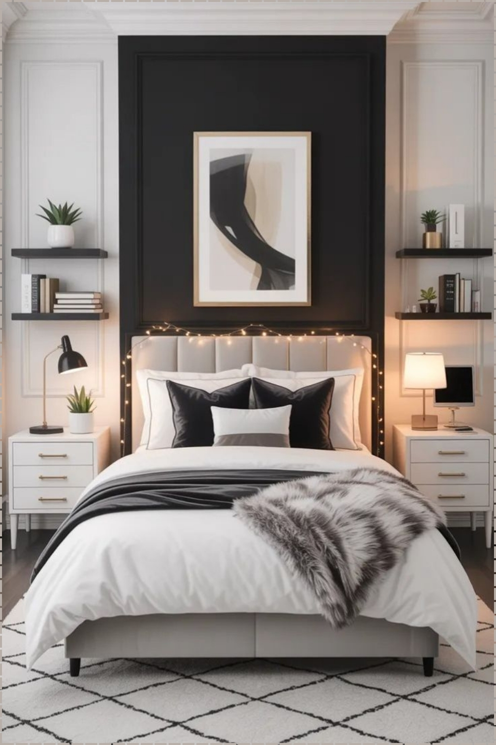 Chic Black Accent Bedroom