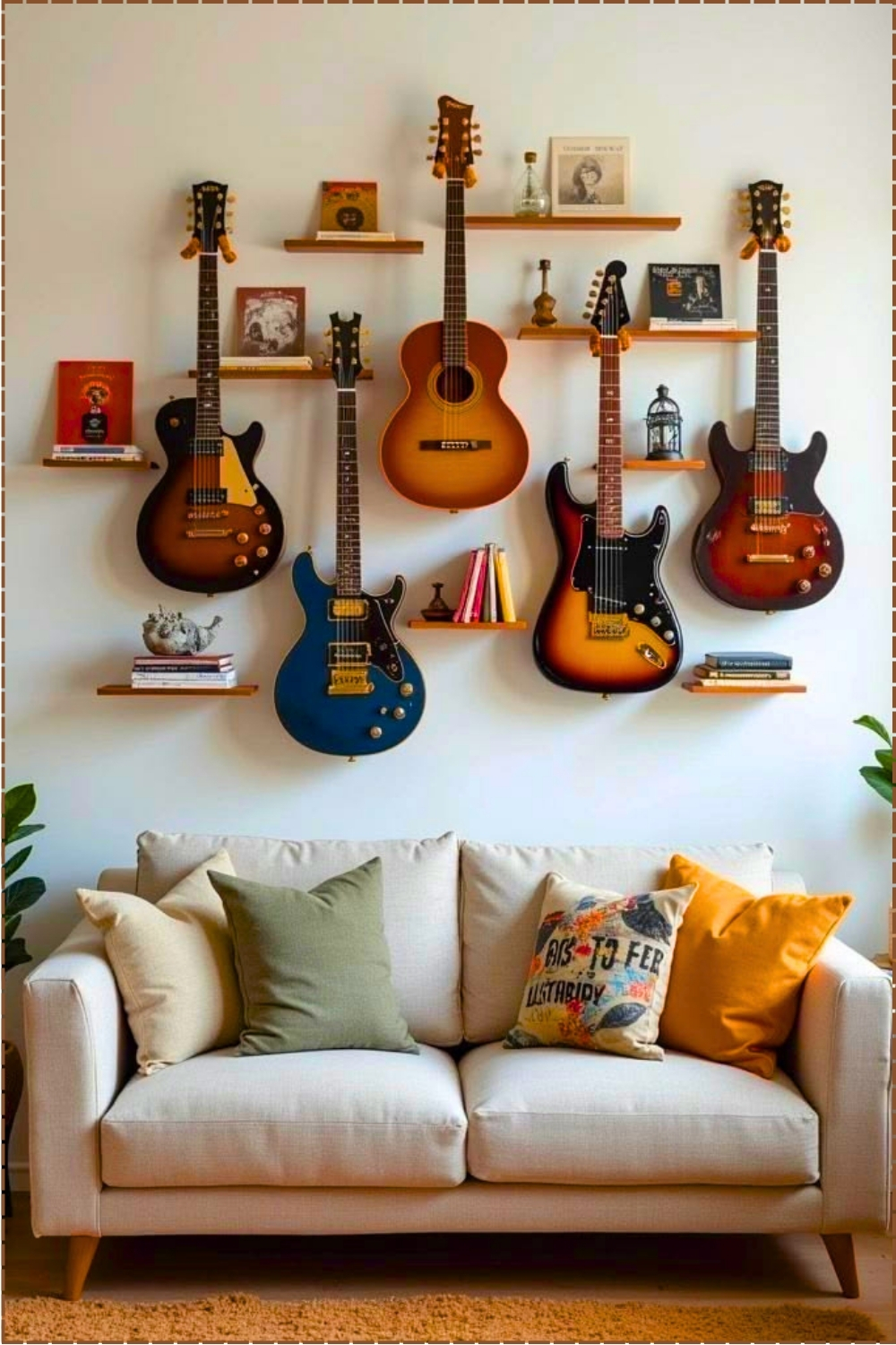 Guitar Wall Living Room