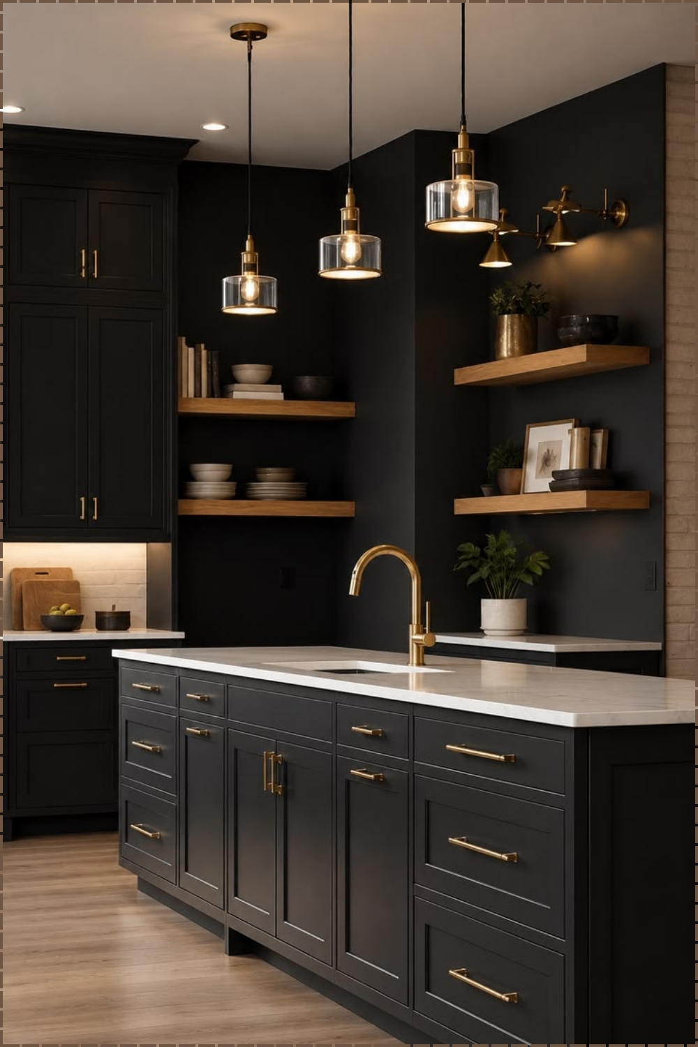 Matte Black Brass Kitchen