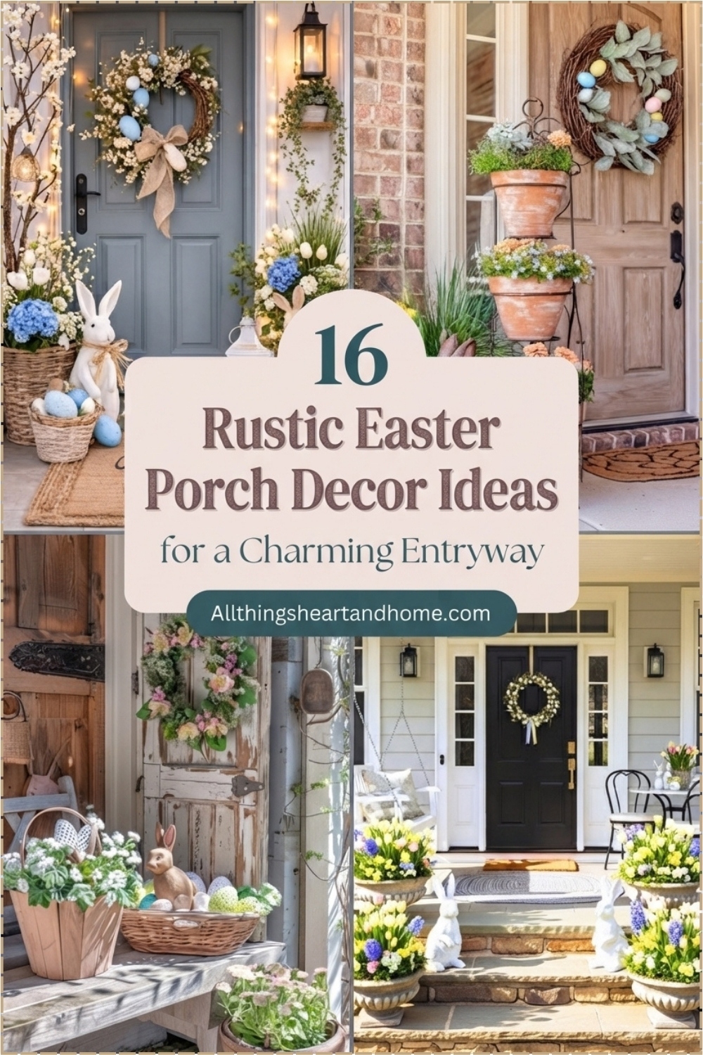 _Rustic Easter Porch Decor Ideas for a Charming Entryway