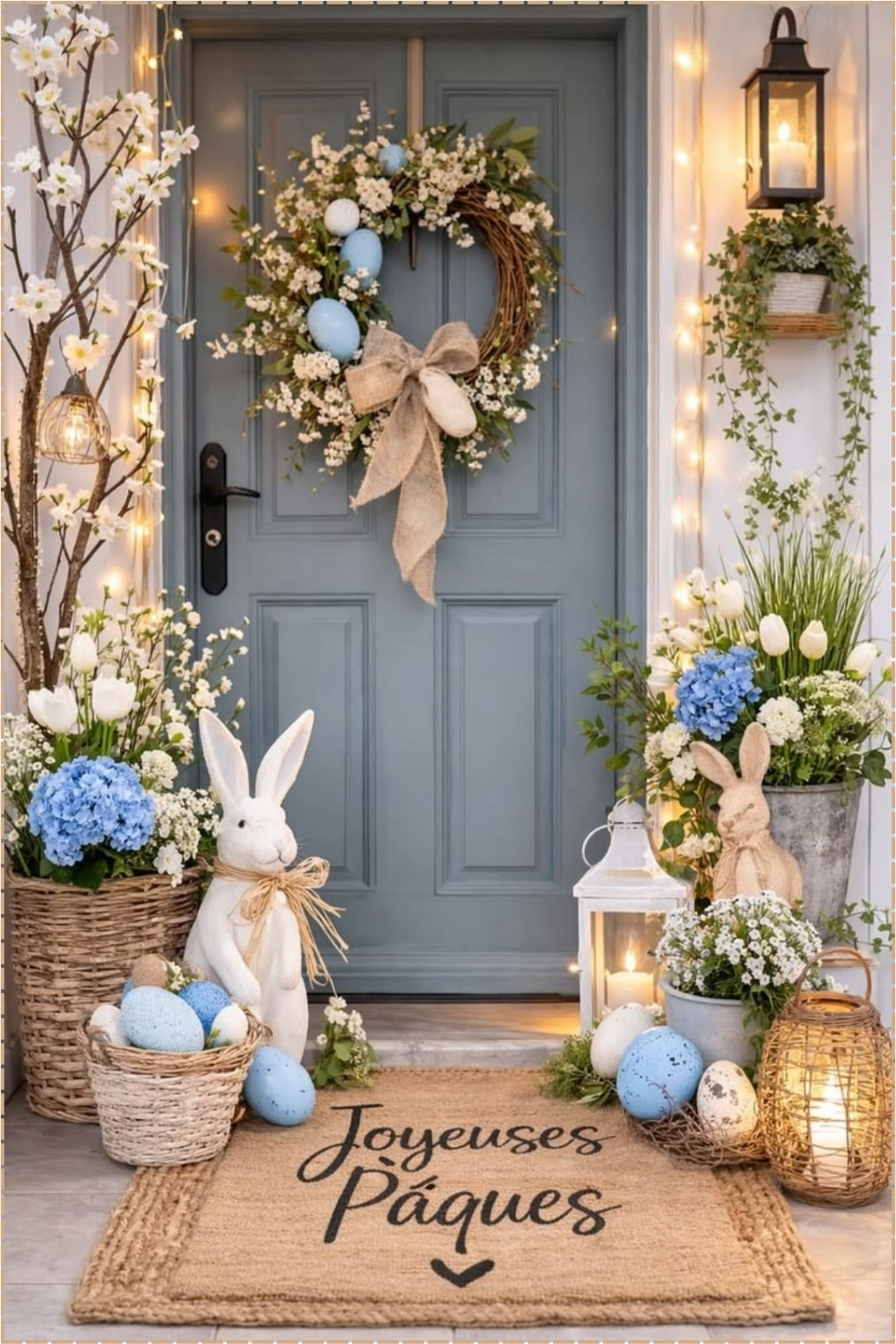Soft Blue Bunny Entryway