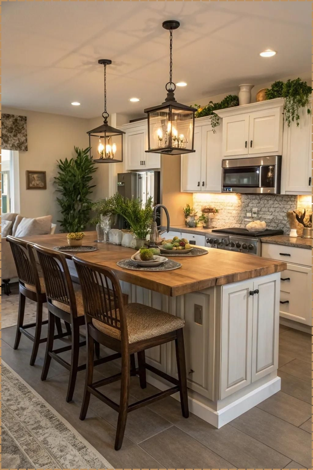 Warm Butcher Block Island