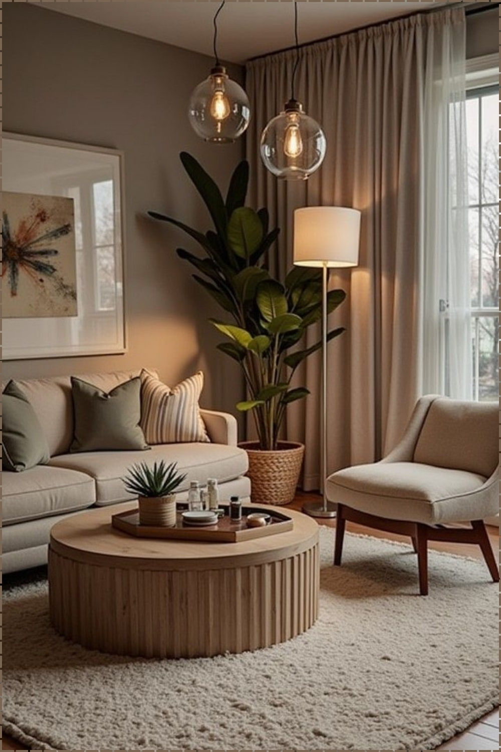 Warm Neutral Living Corner