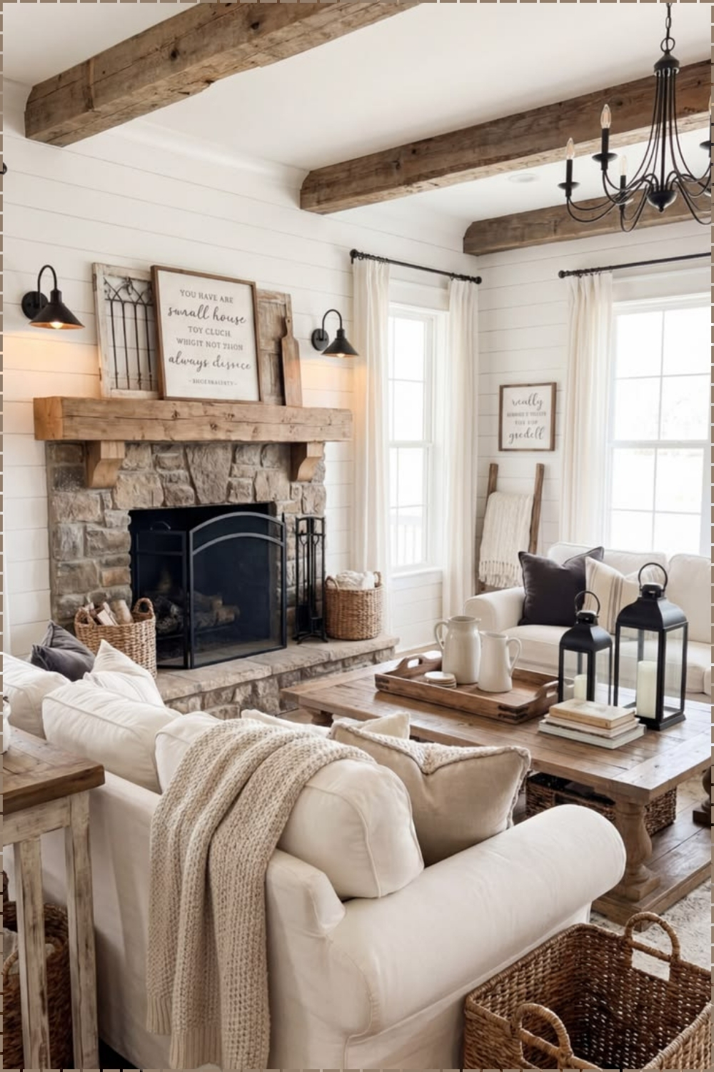 White Cottage Farmhouse Living